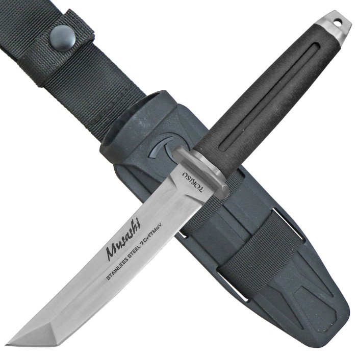 Tokisu Knives, Outdoormesser, Tanto Klinge, Kunststoffscheide